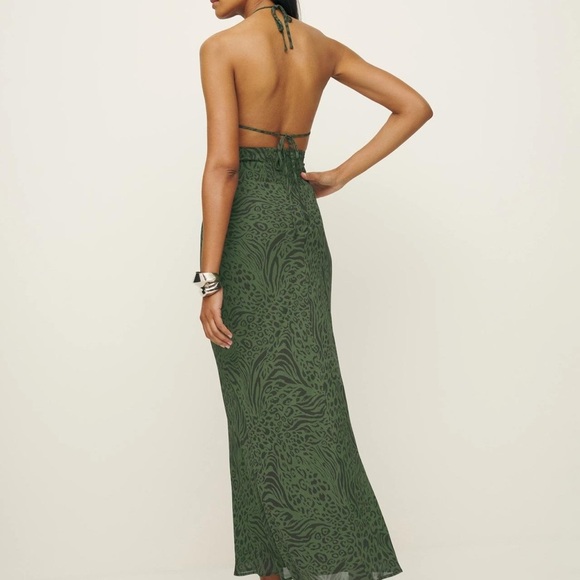 NWT Reformation Romona Jungle Print Maxi Dress Size 8 - Picture 2 of 7